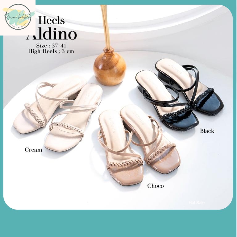 Sandal Wanita Terbaru 2023 / Deliwafa  - [Heels Wanita] Aldino Heels