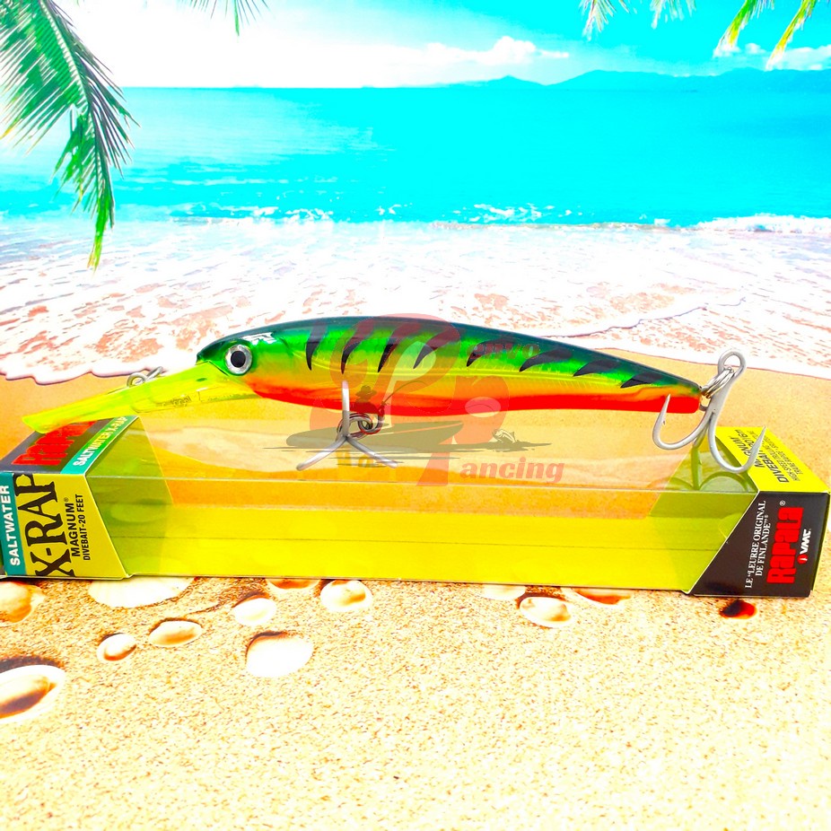 XRMAG20 FIRE TIGER Rapala XRAP 14cm 46gr Magnum 20 Minnow Trolling Lure Umpan Pancing