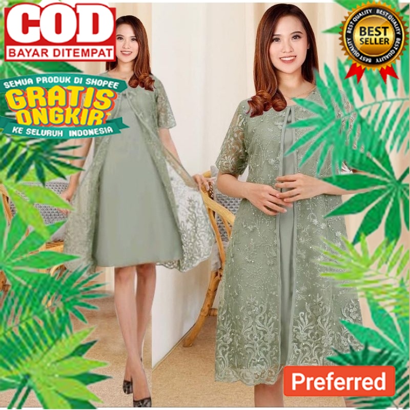 BISA COD  DRES DESY / UKURAN / L-XL / DRES NATAL / GAUN WANITA / GAUN KOREA /GAUN NATALAN / DRES WAN