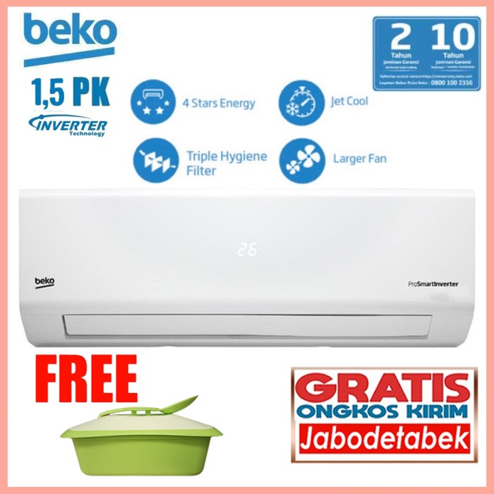 Beko AC Air Conditioner INVERTER 1,5 PK BSVOG 120/121  (FREE JABDTBEK)