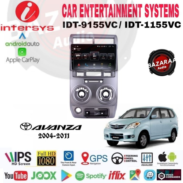 Head Unit Android INTERSYS 9 Inch AVANZA / XENIA 2004 - 2011 PNP