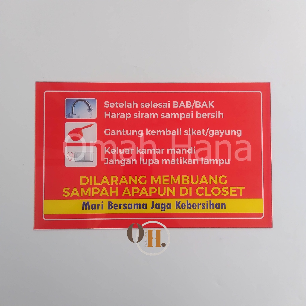 

Akrilik Kerapian Toilet - Akrilik Toilet - Kamar Mandi - Kebersihan