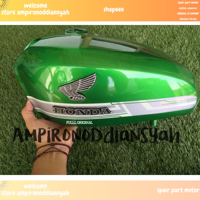 tangki honda cb 100 tangki prees honda cb 100 warna hijau strip putih honda cb tangki warna tangki c
