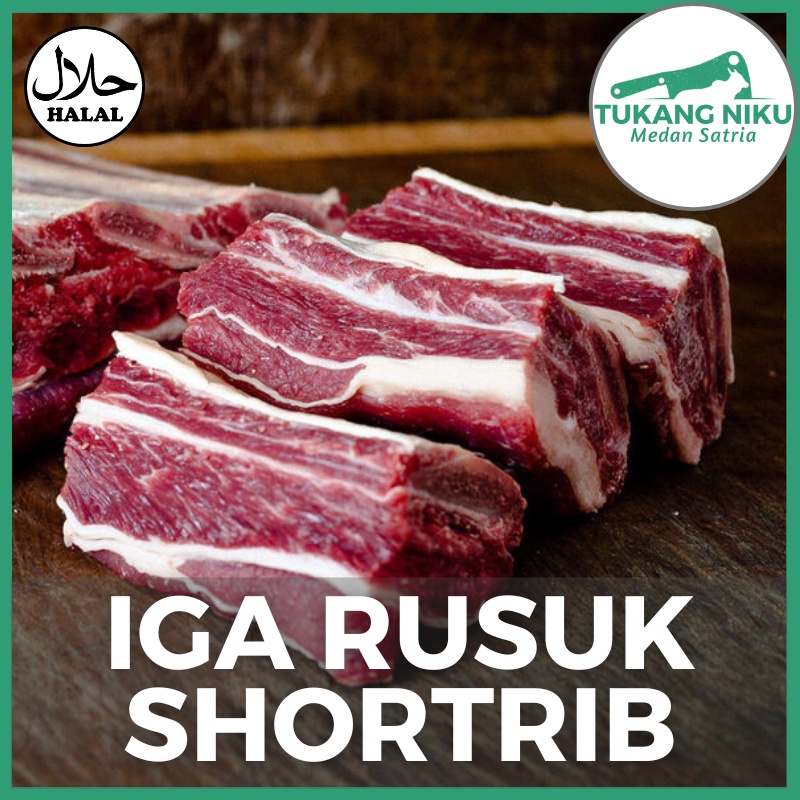 

IGA SAPI SHORTRIB RUSUK - HALAL FROZEN FRESH DAGING BEEF BEKASI KG GRAM GR PREMIUM