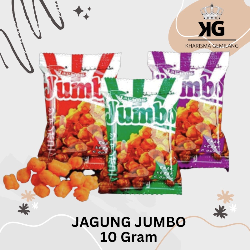 KG - JAGUNG JUMBO 10 Gram (1 RENCENG 10 PCS)  Snack Cemilan Murah Renceng Pop Corn Jagung Mirip Turb