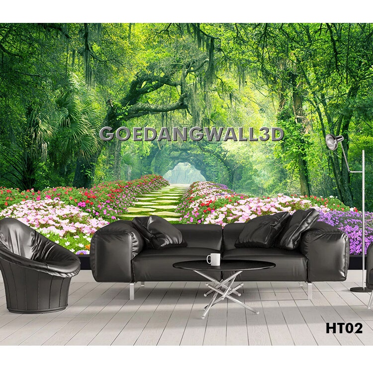 Wallpaper 3D Custom Motif Taman / pemandangan /nature - wallpaper custom tema Pemandangan Alam Taman