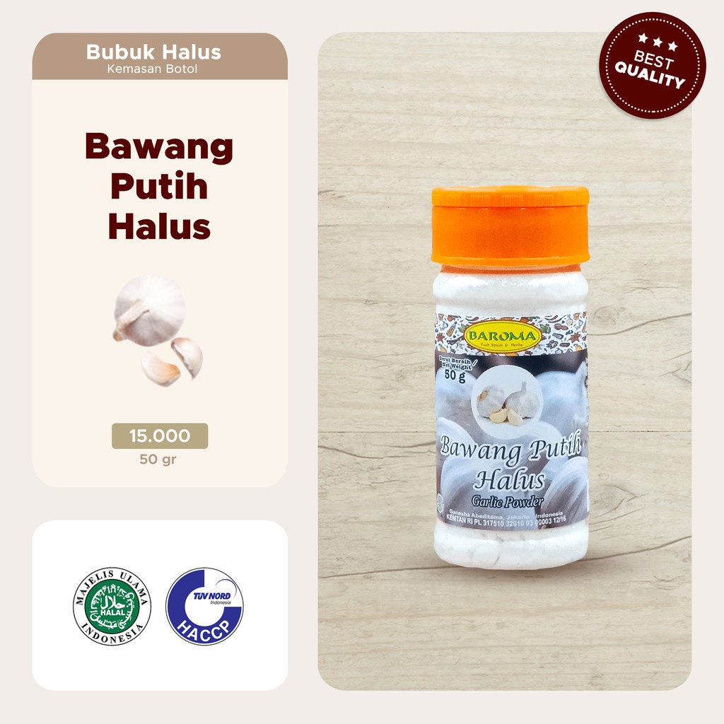 

Baroma Bawang Putih Bubuk / Garlic Powder Premium 50 G