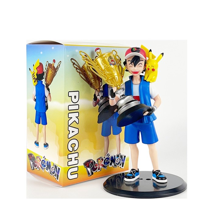 Figure Ash Ketchum With Pikachu PVC Toys