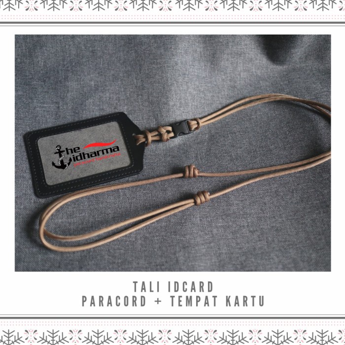 

NS76 Lanyard ID Card Tali Name Tag Paracord Buckle - Tidak