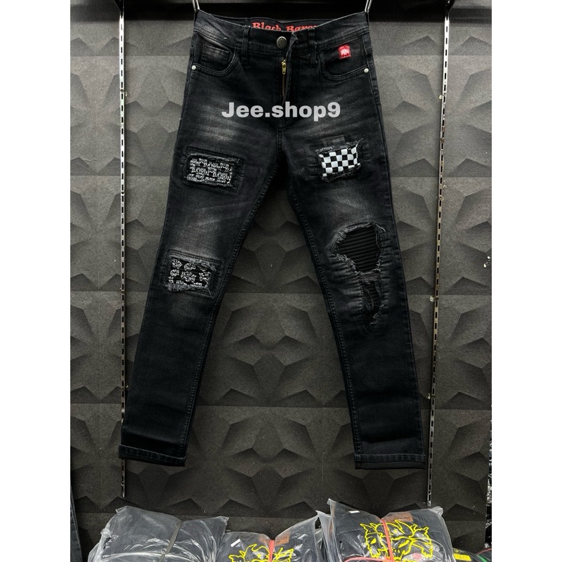 celana jeans panjang ripped Rucas season 2 black baron/ celana rucas brand black baro/ celana jeans 