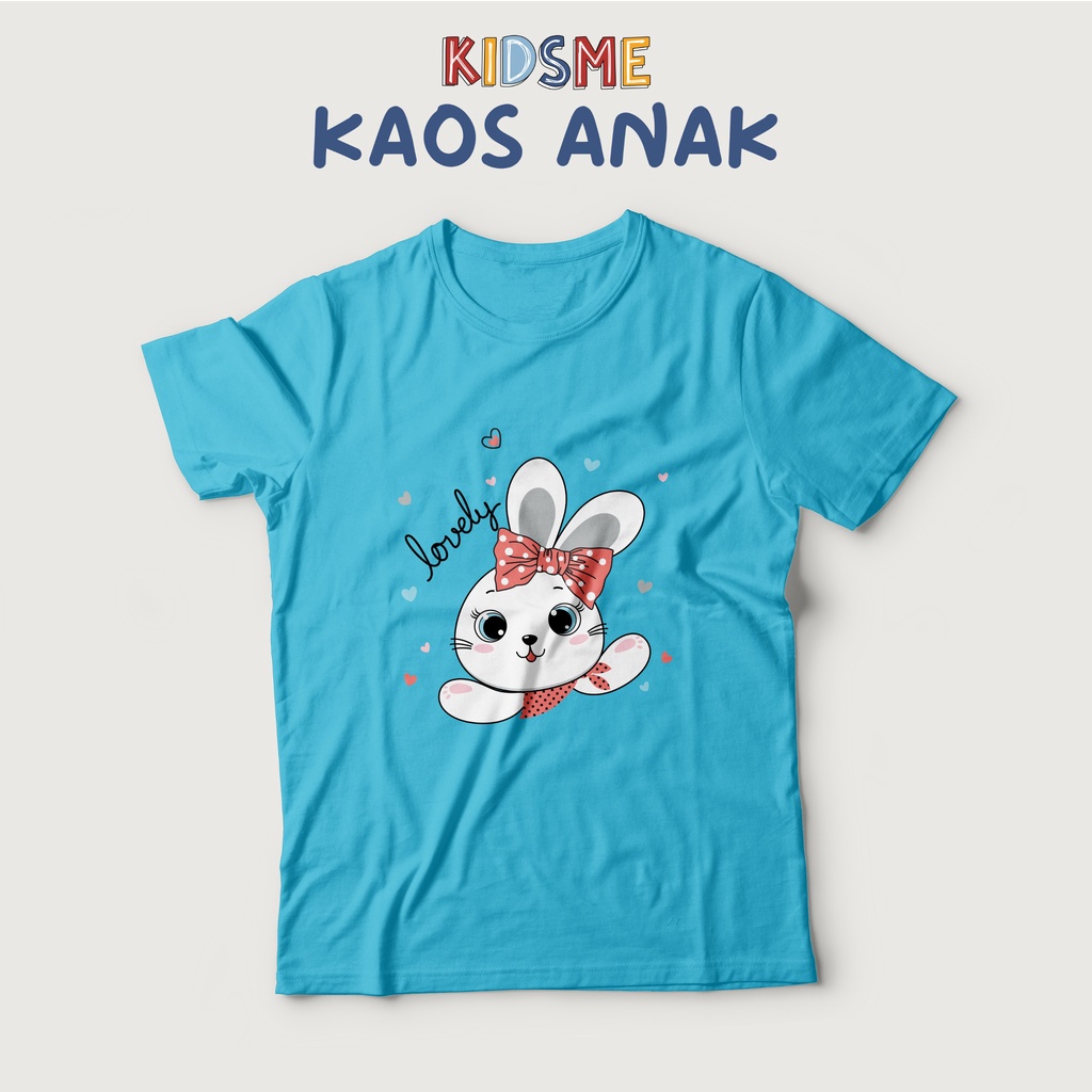 Kaos Anak T-shirt Anak Tema Cute Rabbit Biru Turkish Original By Kidsme