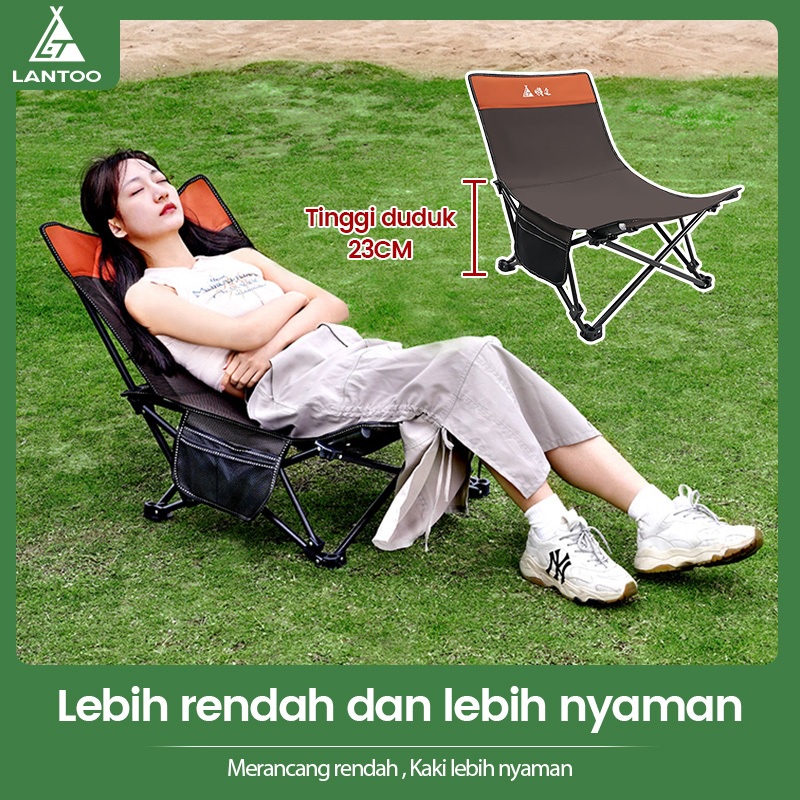 - LanToo Kursi Lipat Outdoor Camping Portable Serbaguna Praktis alam Mudah dilipat