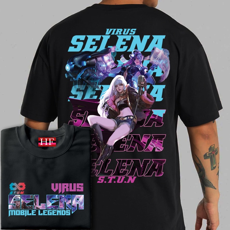 Selena Tshirt stun skin virus mobile legends shirt mlbb kaos Biasa/Uniseks/COD