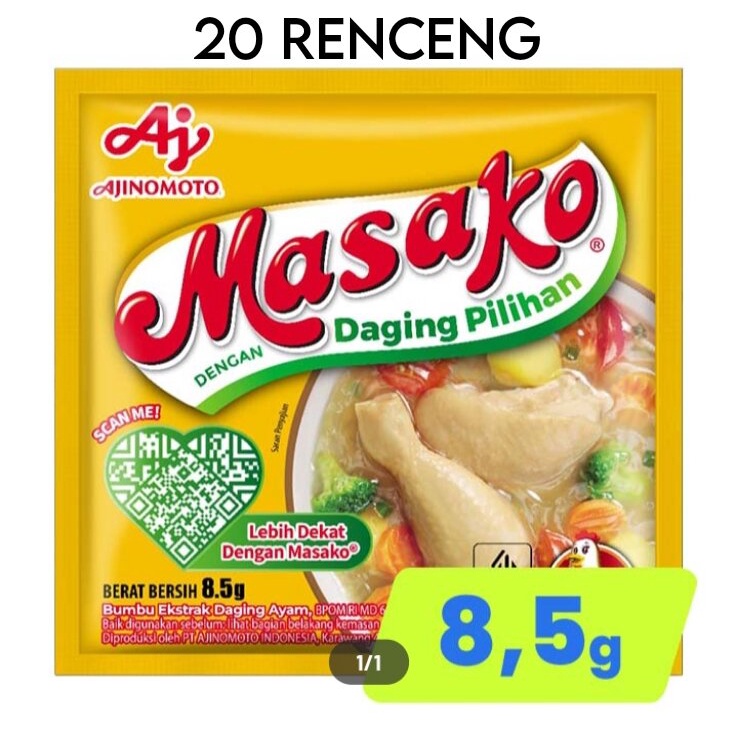 

MASAKO Bumbu Penyedap 10 dan 20 renceng