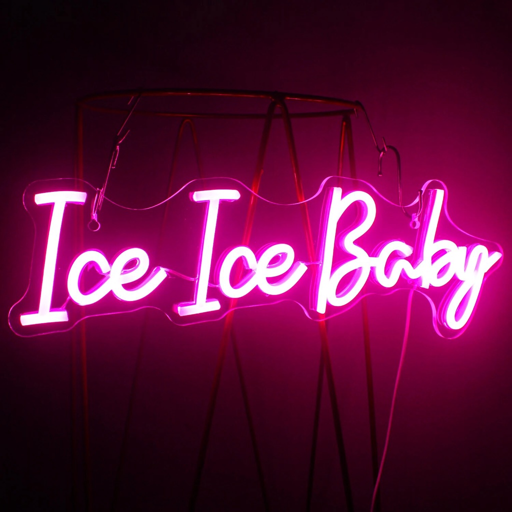 Ice Ice Baby Neon Sign Custom Decoration Exclusive Wedding Birthday Party LED Outdoor Acrylic Room H
