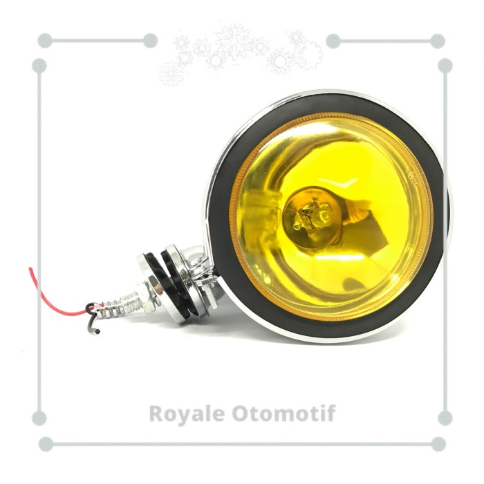 Lampu Fog Lamp Halogen H3 Universal Ukuran 5" Inci (Kuning) - Isi 1