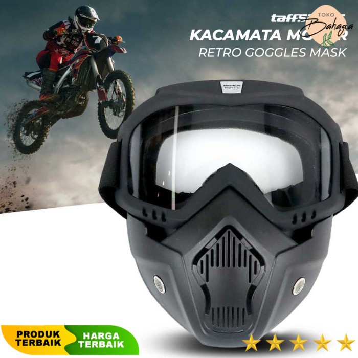 Kacamata Goggles Mask Motor Retro Windproof - TaffSPORT BOLLFO