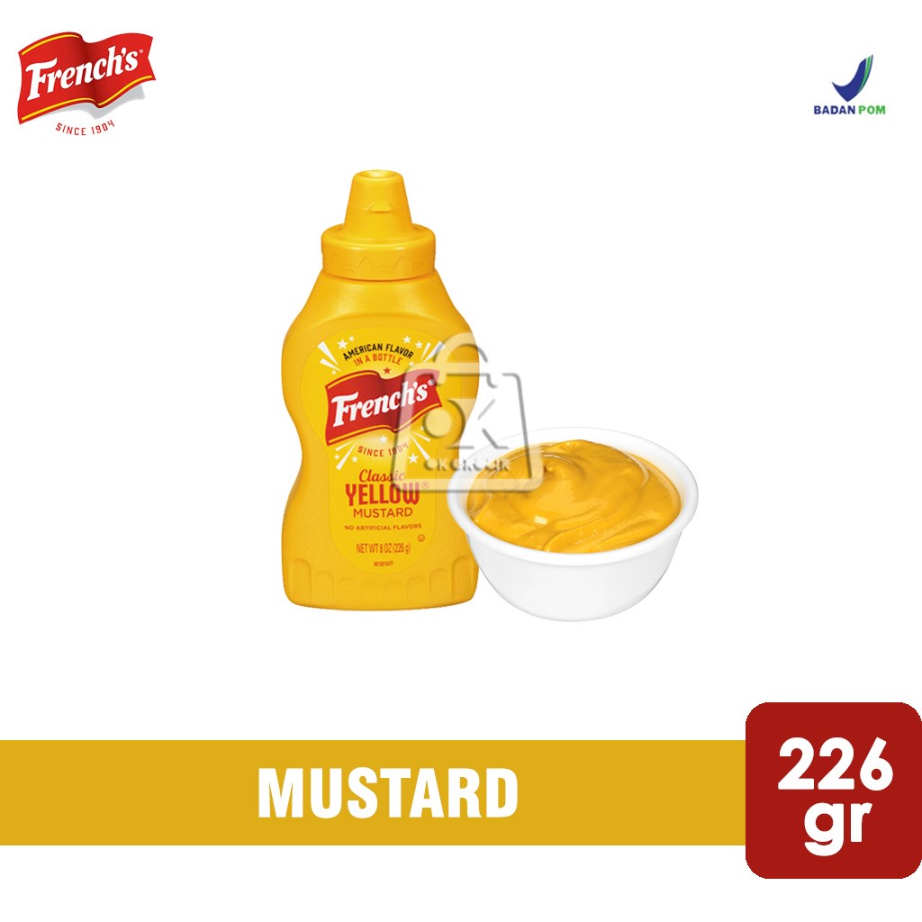 

Classic Yellow Mustard French's Squeeze / Saus Mustard (226 gr)