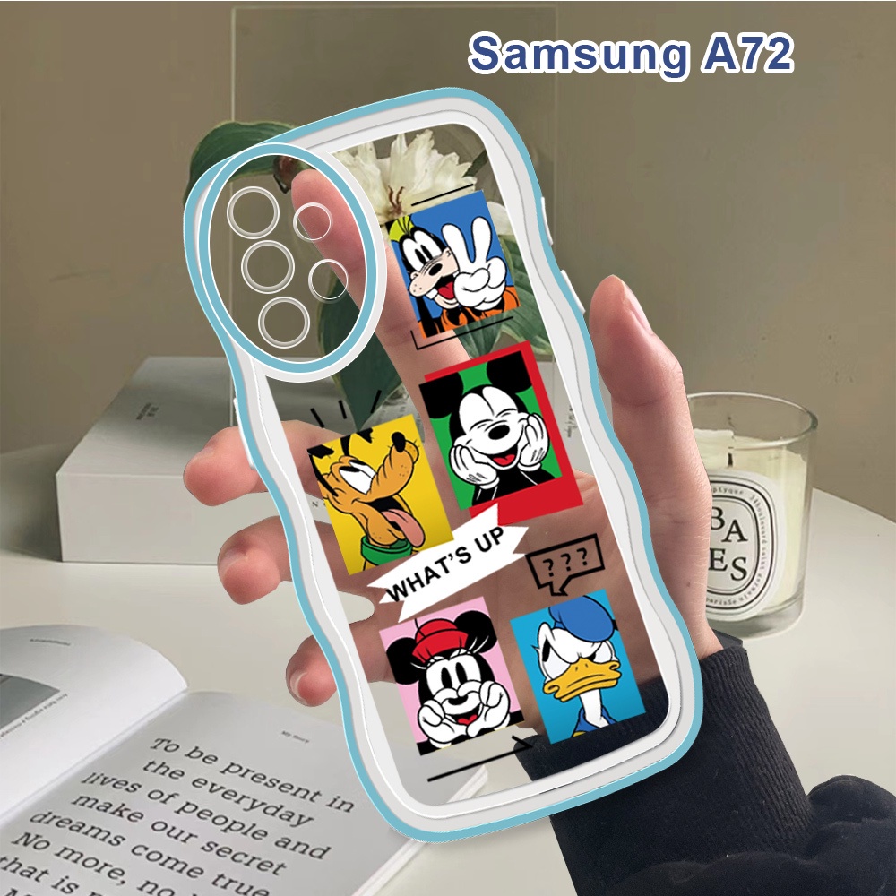 Casing Untuk Samsung Galaxy A72 A52 A52S A32 A22 A12 4G 5G Soft Case Cartoon Mickey Minnie Label Sho