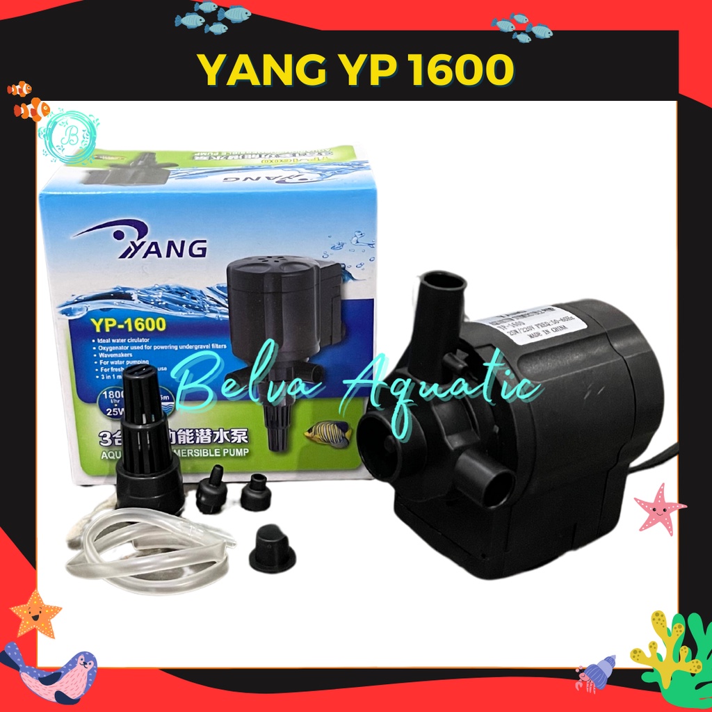 Yang YP 1600 Pompa Air Pompa Celup Pompa Aquarium Hidroponik YP-1600