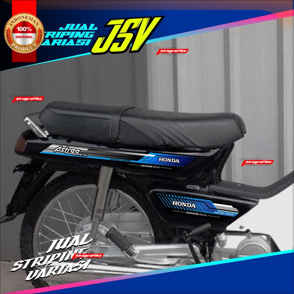Striping Astrea Grand Variasi Stiker Astrea Grand Sticker Astrea Bulus Motif Original BLUE GRAPHIC