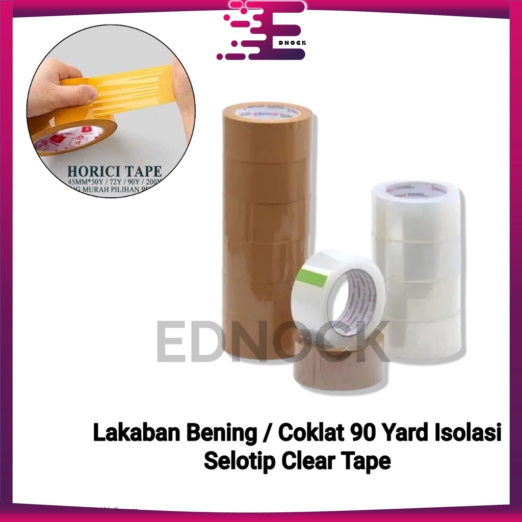

Lakban Bening Besar 90 Yard / Isolasi Selotip Clear 45MM Kuat