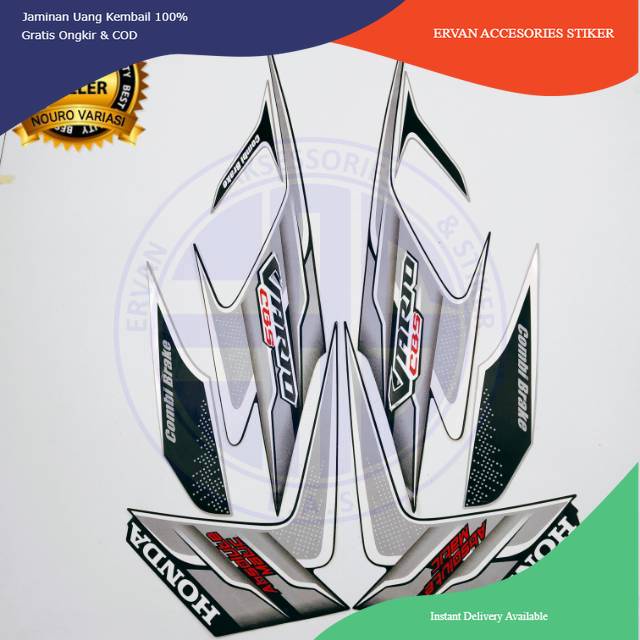 striping honda vario cbs 110 karbu 2010 hitam standar stiker motor kualitas