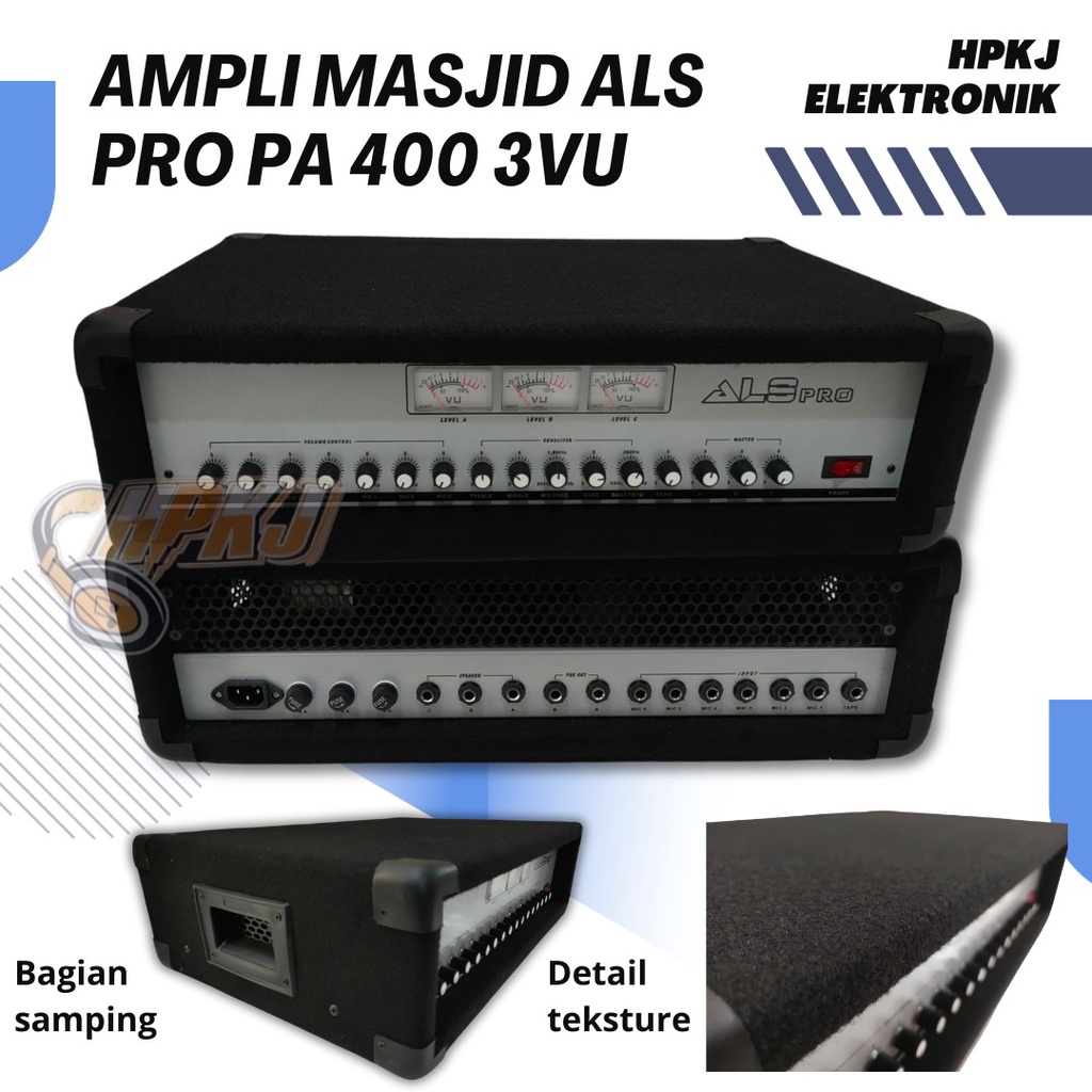 AMPLI MASJID ALS PRO PA 400 3 VU Amplifier 3VU ALS PRO