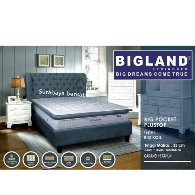 DISKON spring bed set bigland pocket pillow