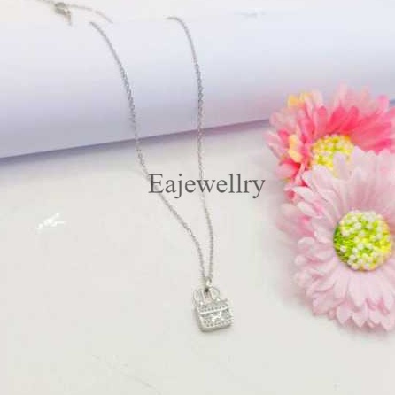 Kalung Titanium 2 Warna Kekinian Realpict Emas Asli 24 Karat Perhiasan Perempuan