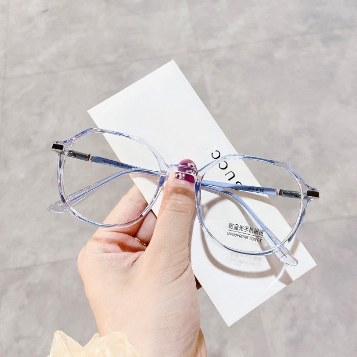 promo ✨ -Kacamata nita/lensa photocromic/kacamata minus antiradiasi [BRT2053] - BLACK, Frame Aja