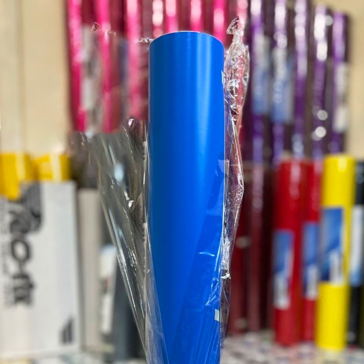 Stiker Skotlet Biru Doff Matte Lebar 45cm Panjang 1meter