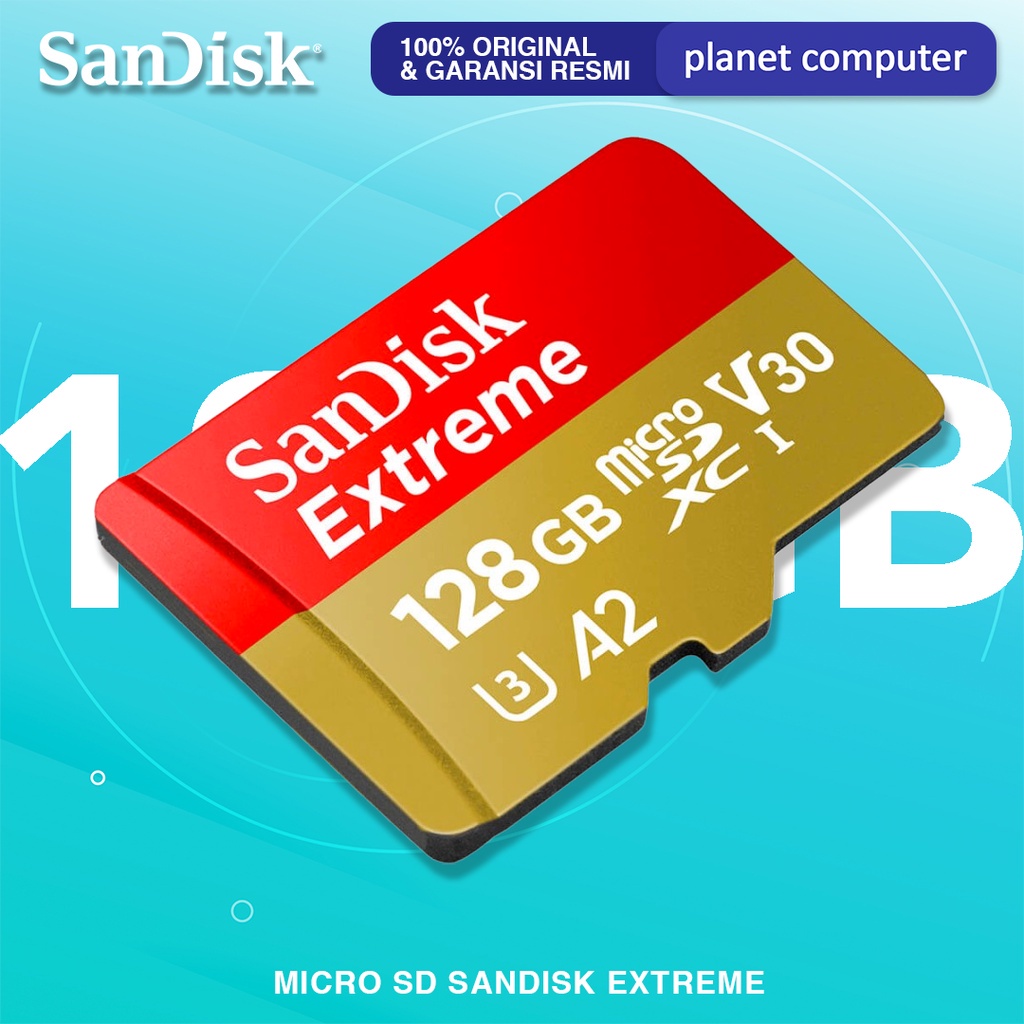 SANDISK EXTREME MICROSD 128GB 190MB/S MICROSD EXTREME 128GB RESMI