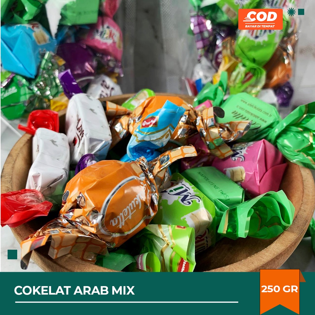 

RiDn COKLAT ARAB MIX OLEH OLEH HAJI UMROH ORIGINAL COKELAT TURKEY 500gr/1kg