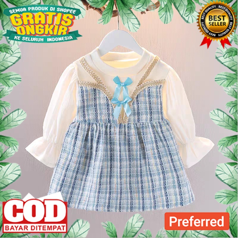 1 - 4 Tahun | Dress  Xin Shine Korea Style / Dres Overall Dres Casual Anak Perempuan Cewek Kiosbalit