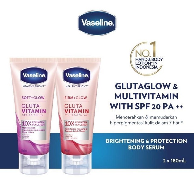 Vaseline Soft Glow 180ml + Firm Glow 180ml