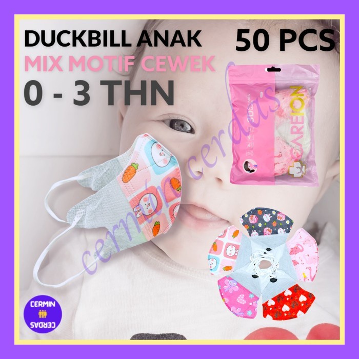 Careion  Masker Anak  Motif Lucu Child Duckbill KN95 Warna