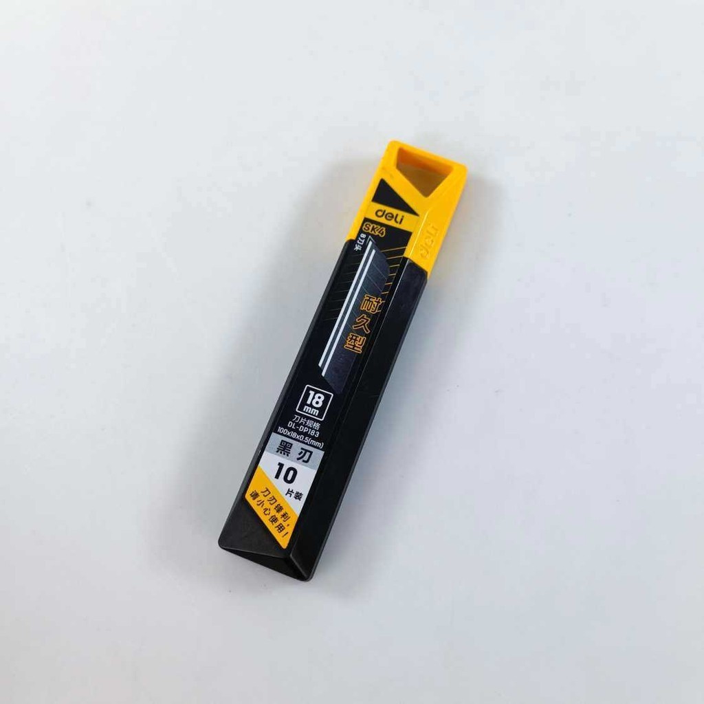 

ARSAKHABOUTIQUE DELI Mata Cutter Knife Blade Alloy Steel SK4 18mm 10 PCS - DL-DP183
