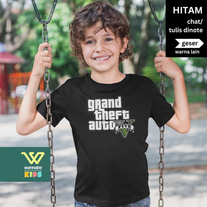 Kaos Anak GAME GRANDTHEFTAUTO Baju Anak 2 -12 tahun UNISEX Premium