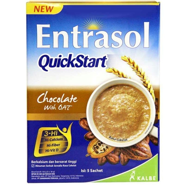 

Entrasol Cereal Quick Start Wirt Oat Chocolate 5x30gr