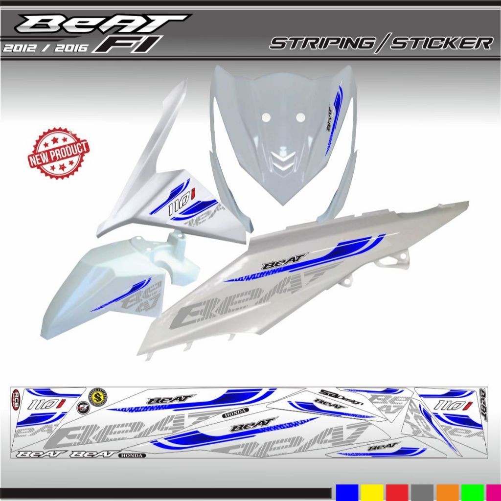 STRIPING STIKER VARIASI HONDA BEAT FI 2013 - 2015 2016 / STIKER BEAT FI SETIKER KEREN