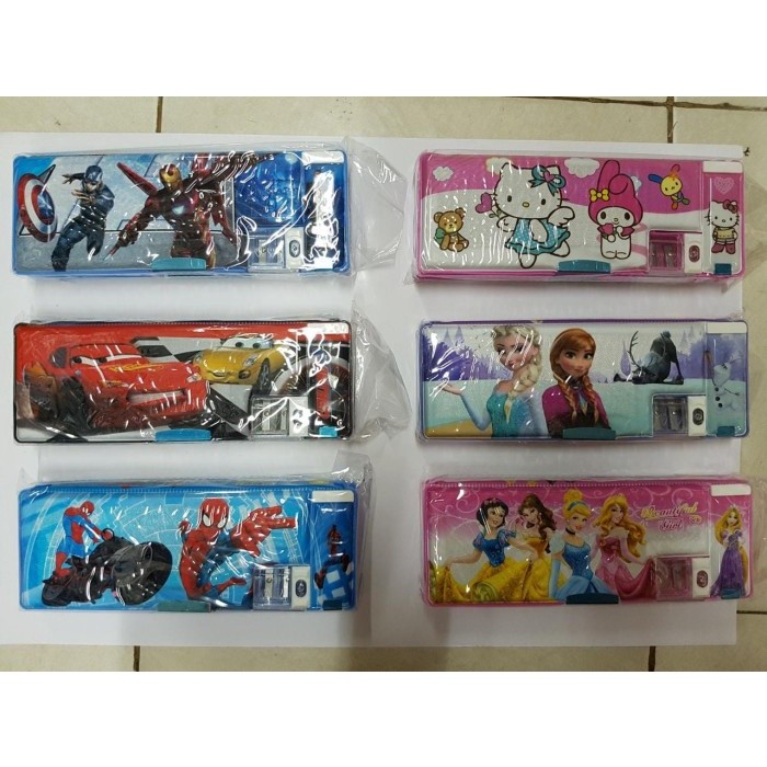 

Tempat Pensil / Kotak Pensil Kotak Magnet + Serutan Anak Karakter Superhero Disney - PP-1924