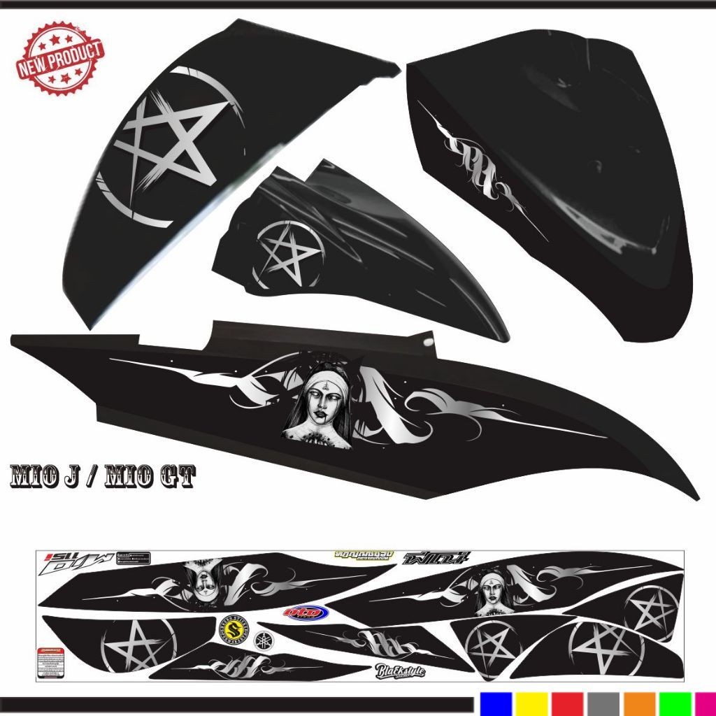 STIKER VARIASI MIO J 115 / STRIPING KEREN VARIASI MOTOR MIO GT / MIO J STIKER LIS KEREN
