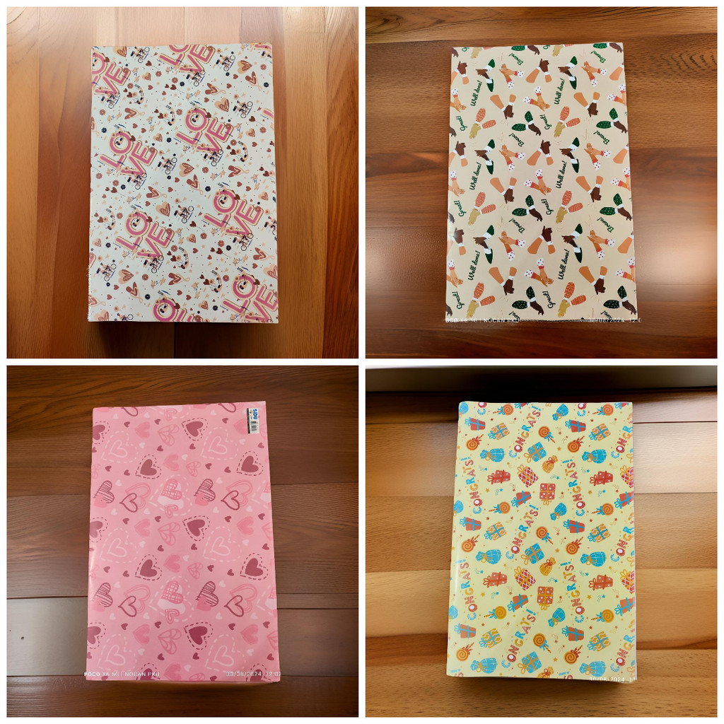 

COD / Instan PKU / KERTAS KADO KUALITAS KERTAS TEBAL MENGKILAT MOTIF LOVE VICTORY PARTY CONGRATULATION