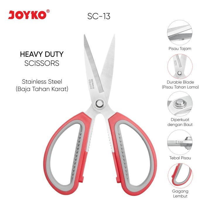 

JOYKO Scissors / Gunting SC-13 Gunting Ranting Ukuran Besar