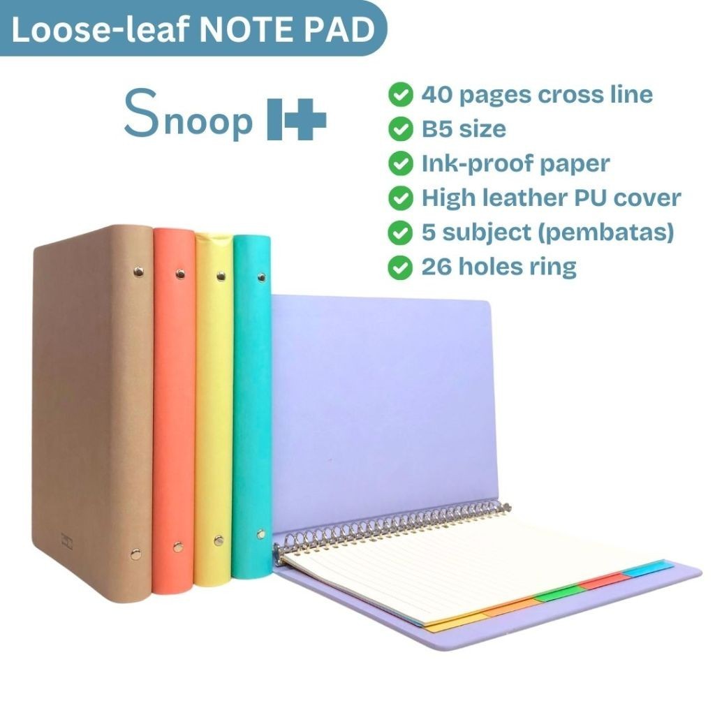 

Binder Note B5 Snoop It 2425-2 Binder 26 Ring Ukuran B5 Semua Warna Binder Impor Semua Warna Catatan Tulis Kantor Sekolah- SHSNP