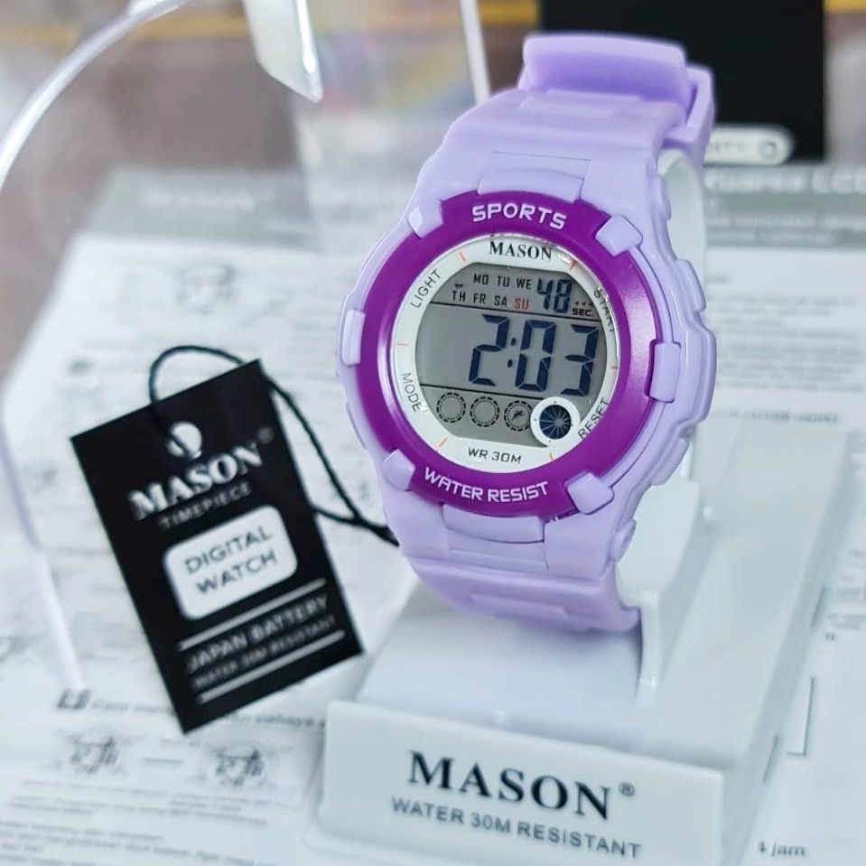 TERBARU Jam Tangan Wanita Mason 7012 Digital Rubber WR