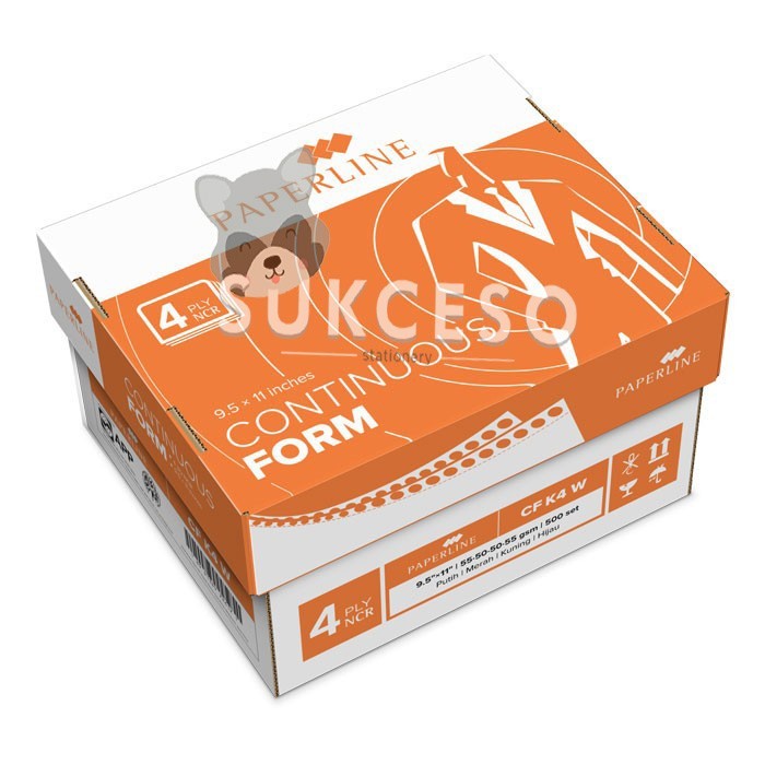

Paperline PPL Continuous Form 4 Ply NCR Warna / Continous Murah