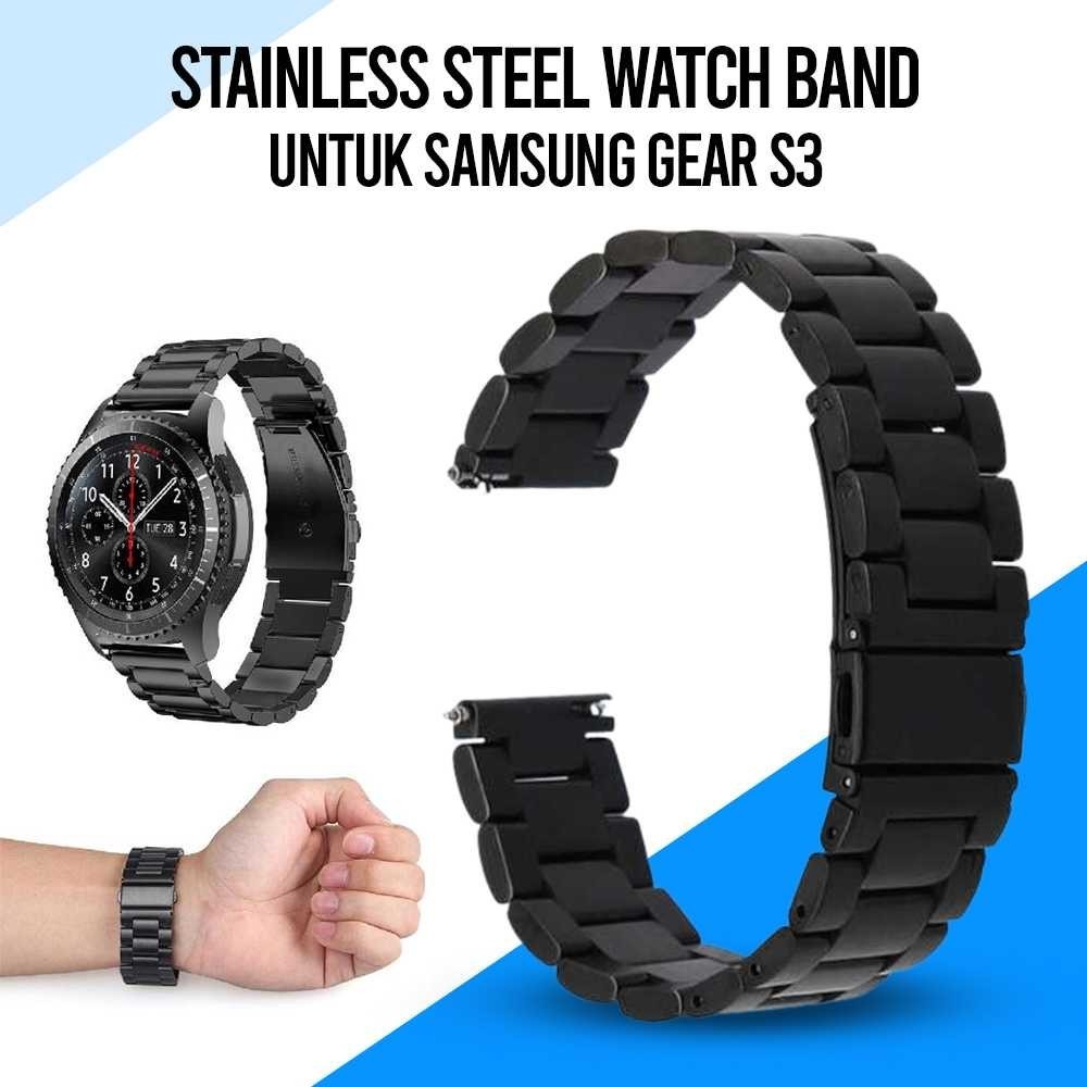 Stainless Steel Strap Watch Band 3 Pointer 22mm for Samsung Gear S3   [ I K F Store ]