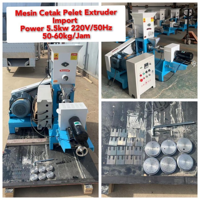 Mesin Cetak Pelet Apung Extruder + Dinamo